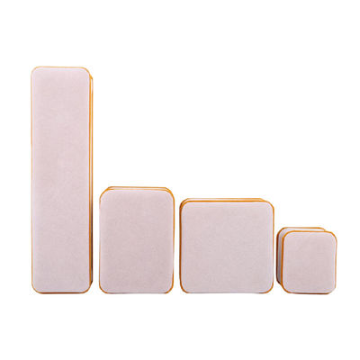 comprar Caja de embalaje de joyas de terciopelo de color albaricoque personalizado para doble capa y tamaño de 6 * 5.5 * 5cm online manufacture