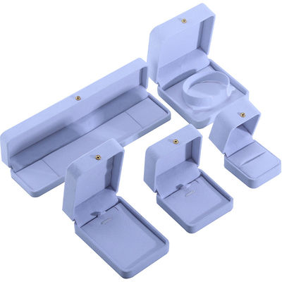 Caja de embalaje personalizada de joyas de terciopelo blanco para collar brazalete de auriculares de punta anillo