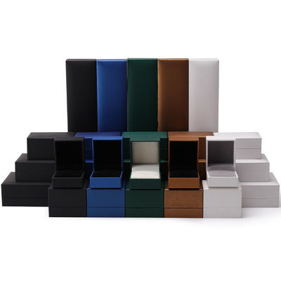 Cajas de joyería hechas a mano con logotipo para pendientes collar de anillos