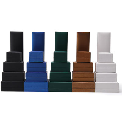 Cajas de joyería hechas a mano con logotipo para pendientes collar de anillos