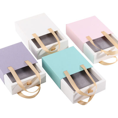 El más nuevo estilo de cartón de cajón deslizante personalizado para la caja de anillos caso de papel logotipo personalizado