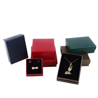 Fabricación al por mayor Caja de joyería de lujo personalizada de alta gama Collar Brazalete Aretes Anillo conjunto de joyas Embalaje tapa de papel de cartón y base Caja de joyas con logotipo