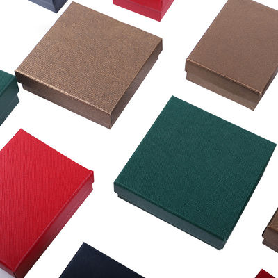 Fabricación al por mayor Caja de joyería de lujo personalizada de alta gama Collar Brazalete Aretes Anillo conjunto de joyas Embalaje tapa de papel de cartón y base Caja de joyas con logotipo