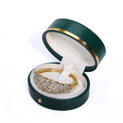 Organizador de joyas de viaje de cuero de PU verde personalizable Ideal para viajar por Hanhong