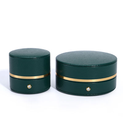 Organizador de joyas de viaje de cuero de PU verde personalizable Ideal para viajar por Hanhong