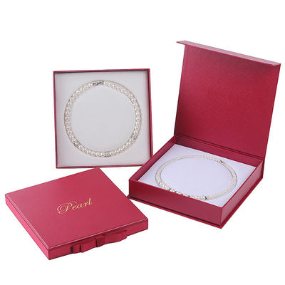 Hanhong tamaño personalizado joyería roja cartón papel caja de manga para brazalete collar
