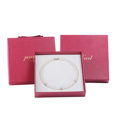 Hanhong tamaño personalizado joyería roja cartón papel caja de manga para brazalete collar
