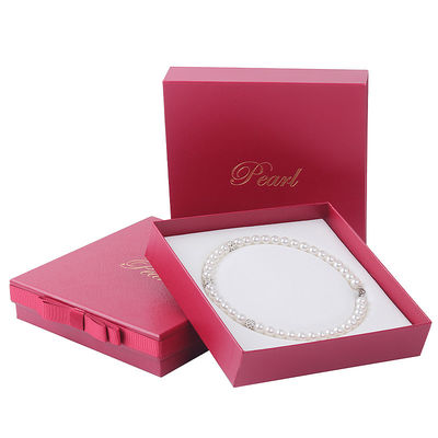 Hanhong tamaño personalizado joyería roja cartón papel caja de manga para brazalete collar