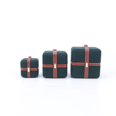 Caja de joyas Hanhong para logotipo personalizado Rellar verde Brazalete Collar Anillo de embalaje