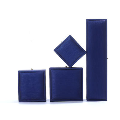 comprar Caja de joyería de cuero azul personalizada Hanhong para anillo collar brazalete boda Contacte con nosotros online manufacture