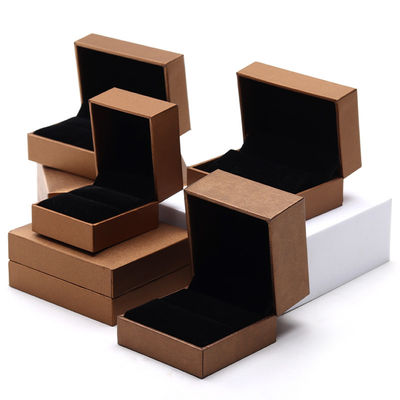 Logotipo personalizado caja de papel de joyería para pendientes collar colgante anillo 9x9x3cm