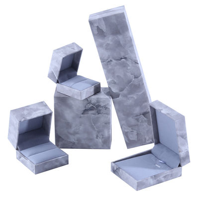 Caja de joyería de mármol abatible de cartón ecológico hecha a mano, caja de joyería personalizable
