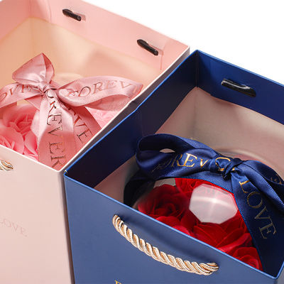 OEM Logotipo redondo Salvar Rosa Flor de joyería caja para la boda regalo de cumpleaños dama de honor