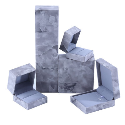 Caja de joyería de mármol abatible de cartón ecológico hecha a mano, caja de joyería personalizable