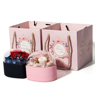 Caja de joyería de flores a medida Caja de regalo en forma de corazón con caja de embalaje de terciopelo