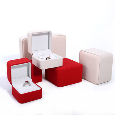Caja de collar de cuero de PU personalizada para embalaje de joyas de lujo personalizado