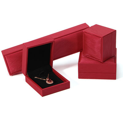 Hanhong 2022 Jewelry Box Packaging Set PU Leather Jewelry Cassette con logotipo Encasillado de anillo impreso a medida