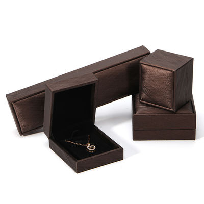 Hanhong 2022 Jewelry Box Packaging Set PU Leather Jewelry Cassette con logotipo Encasillado de anillo impreso a medida