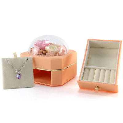 comprar Caja de joyas de flores Collar de anillo Caja de joyas con rosas para la sorpresa del día de San Valentín online manufacture