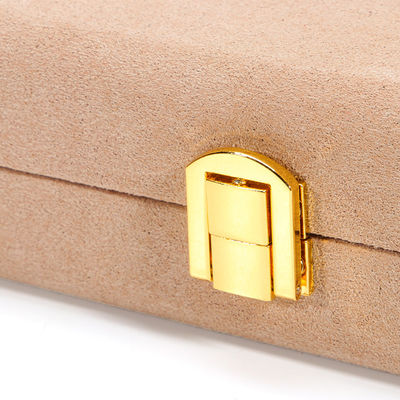 Negro Hanhong Personalizado de esquina redondeada de anillo de cuero de microfibra joyería caja de embalaje de lujo conjunto de collar de perlas joyería caja de almacenamiento