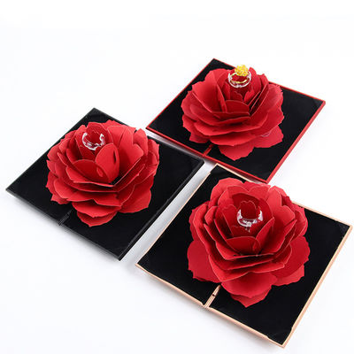 comprar OEM Black Safflower Jewelry Packaging Case Rose Flower Gift Box para joyería En el caso de la caja de regalo de flores de rosa para joyas online manufacture