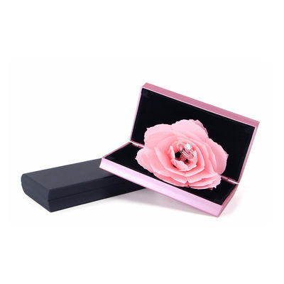 OEM Black Safflower Jewelry Packaging Case Rose Flower Gift Box para joyería En el caso de la caja de regalo de flores de rosa para joyas