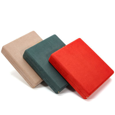 Caja de almacenamiento de joyas de cuero de microfibra verde para collar de perlas 20*23*5cm Hanhong Custom