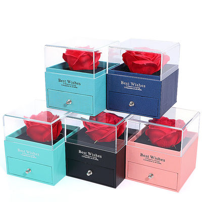 comprar Caja de rosas del día de San Valentín Caja de embalaje de joyería de tipo cajón con forma cuadrada online manufacture