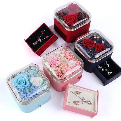 comprar Tamaño personalizado cajón de flores caja de joyas diseño rosa para el día de San Valentín regalo online manufacture