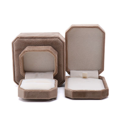 Confección de joyas en forma octogonal Khaki Flannelette para anillo de brazalete de collar
