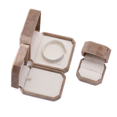 Confección de joyas en forma octogonal Khaki Flannelette para anillo de brazalete de collar