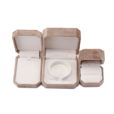 Confección de joyas en forma octogonal Khaki Flannelette para anillo de brazalete de collar