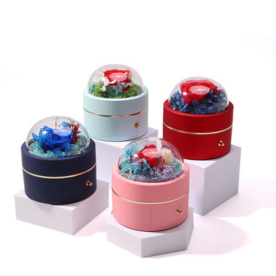 comprar Tamaño personalizado Caja de joyería de flores redondas de lujo online manufacture