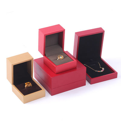 Caja de joyería de papel de logotipo OEM Caja de cajón de microvelo para empacar anillos y colgantes