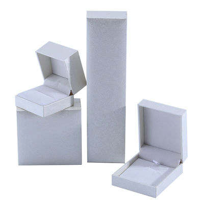 OEM Rectángulo de cartón de joyería caja de embalaje de papel caja para pendientes collar anillo