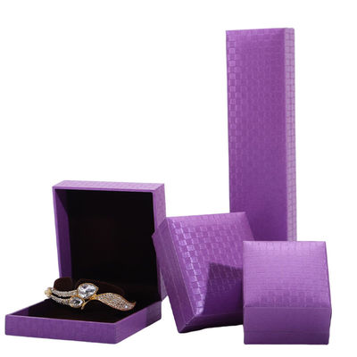 comprar Colgante Brazalete Collar Anillo Joyería Caja de papel púrpura Embalaje Estampado en caliente online manufacture