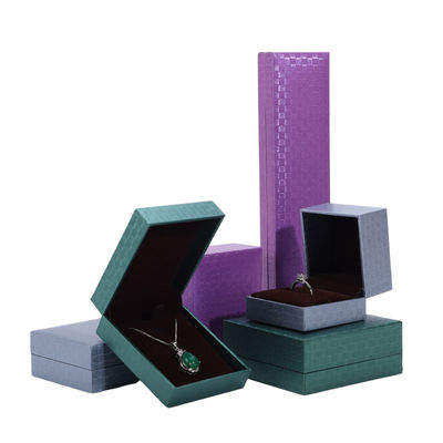Colgante Brazalete Collar Anillo Joyería Caja de papel púrpura Embalaje Estampado en caliente