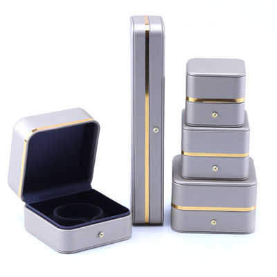 Embossing Logotipo Hanhong caja de joyería de cuero personalizada para brazalete de grado collar de reloj