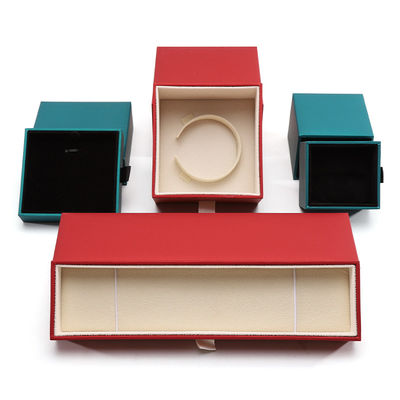 Logotipo personalizado Caja de joyas de papel hecha a mano Caja de embalaje de joyas