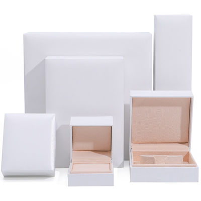9x9x4cm de joyería personalizada caja de papel blanco para pulseras pendientes collar anillo de embalaje
