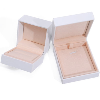 9x9x4cm de joyería personalizada caja de papel blanco para pulseras pendientes collar anillo de embalaje