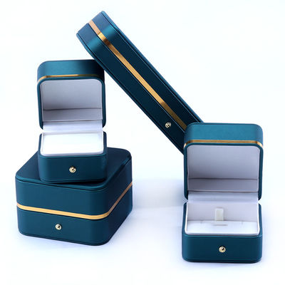10*10*5,5cm Caja de joyas de cuero de lujo hecha a mano para accesorios finales hecha en Hanhong