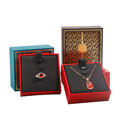 Logotipo personalizado Caja de joyas de madera verde Collar y brazalete Caja de embalaje