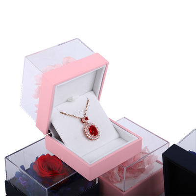 comprar Caja de embalaje de joyas de flores de rosa cuadrada Caja de anillo floral para regalo Diseño personalizado online manufacture