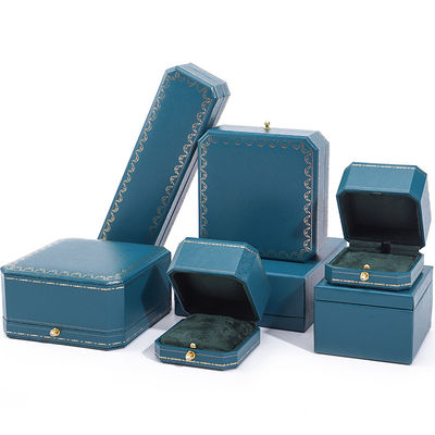 Caja de embalaje de joyas de papel de terciopelo de color personalizado para pulseras, pendientes, collares y anillos