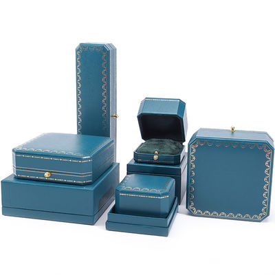 Caja de embalaje de joyas de papel de terciopelo de color personalizado para pulseras, pendientes, collares y anillos