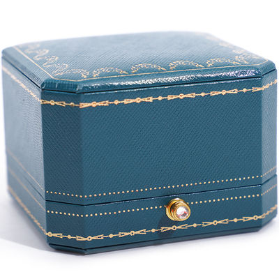 Caja de embalaje de joyas de papel de terciopelo de color personalizado para pulseras, pendientes, collares y anillos