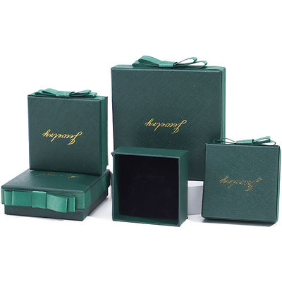 comprar Collar Verde Anillos Papel Joyería Caja de Regalos Tamaño Personalizado Forma Rectangular online manufacture