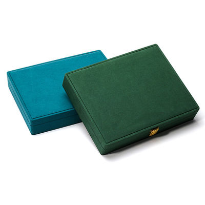 Caja de almacenamiento de joyas portátiles con pendientes verdes personalizadas Caja de pendientes de viaje