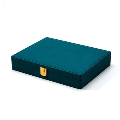 Caja de almacenamiento de joyas portátiles con pendientes verdes personalizadas Caja de pendientes de viaje